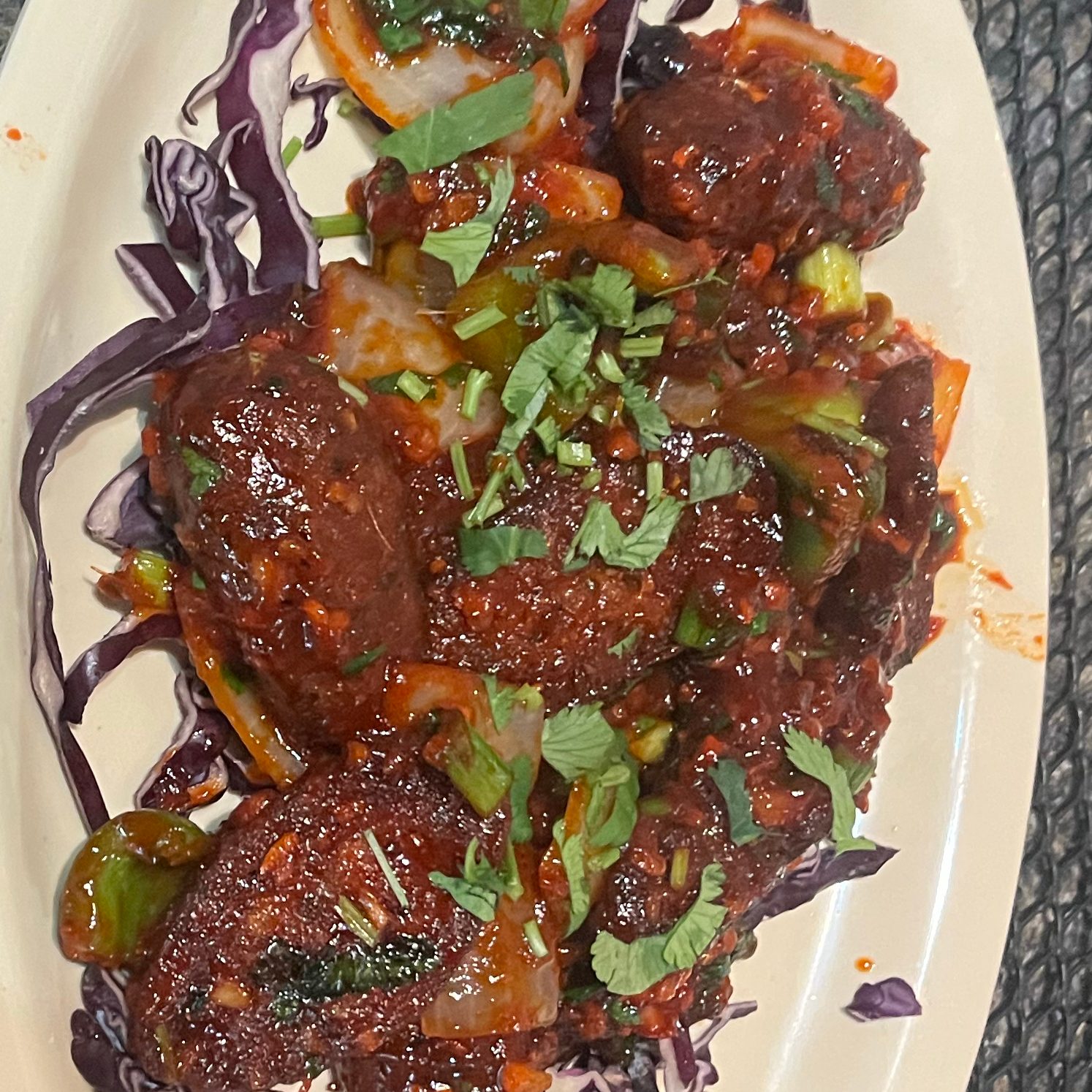 Veg Manchurian.