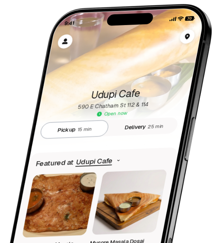 Udupi Cafe app preview