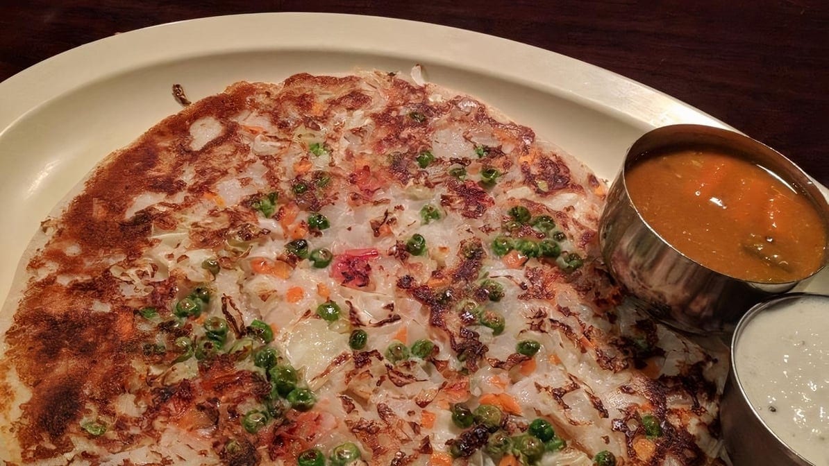 Onion & Peas Uthappam.