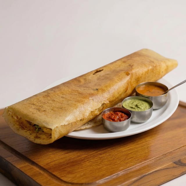 MLA Pesarattu Dosa (Pesarattu With Upma) (Only Saturday & Sunday).
