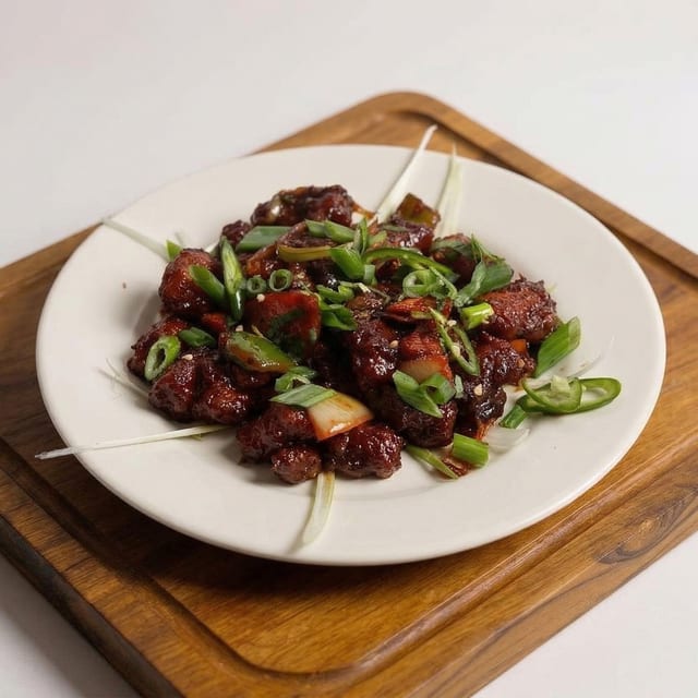 Baby Corn Manchurian.