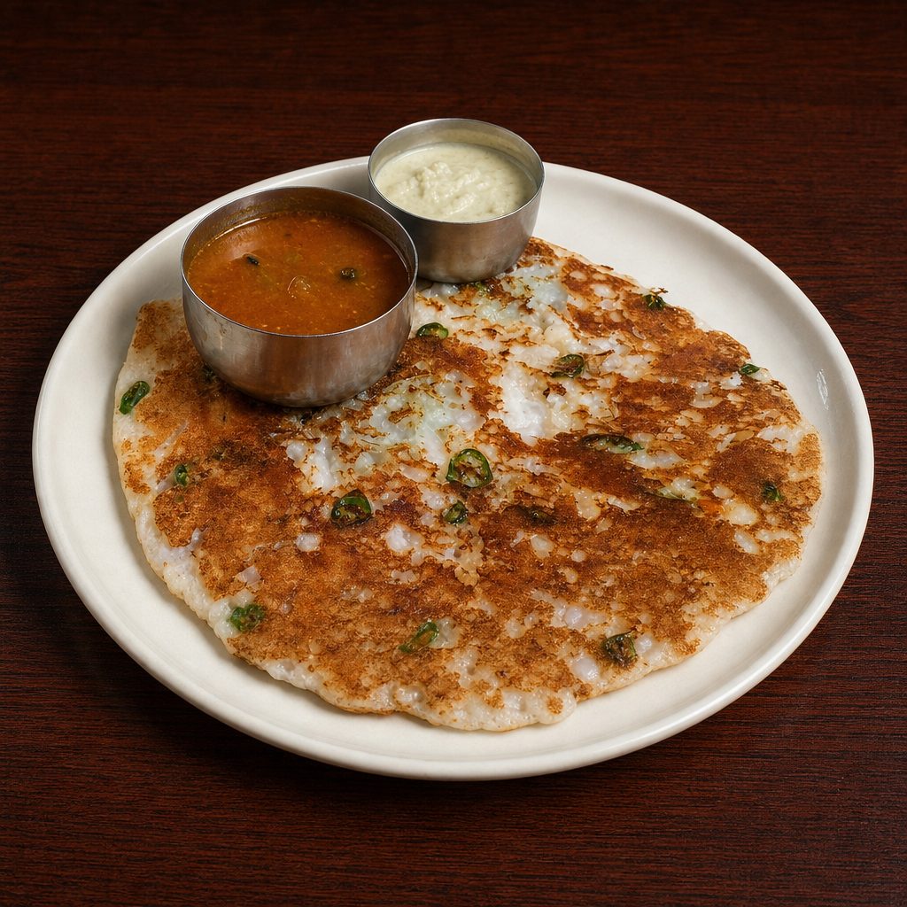Onion & Hot Chilly Uthappam.