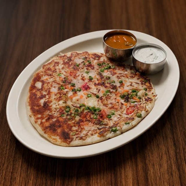 Onion & Peas Uthappam.