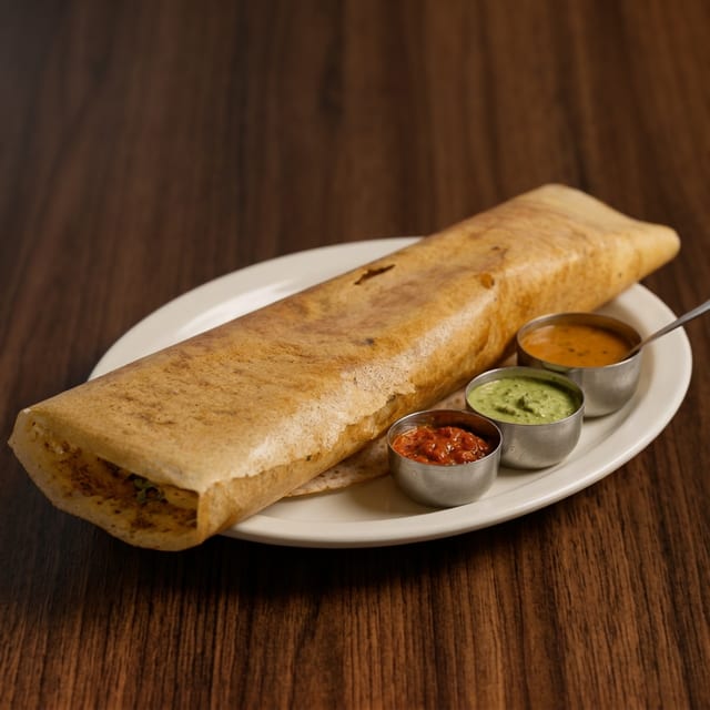 MLA Pesarattu Dosa (Pesarattu With Upma) (Only Saturday & Sunday).